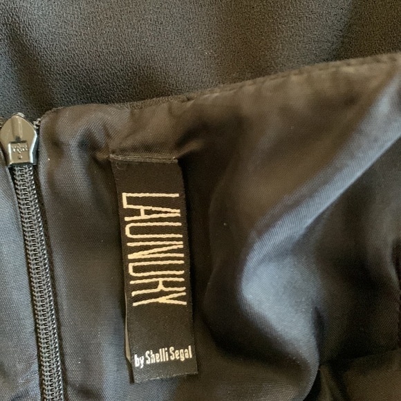 Laundry by Shelli Segal black dress w floral size 4 - Picture 9 of 10